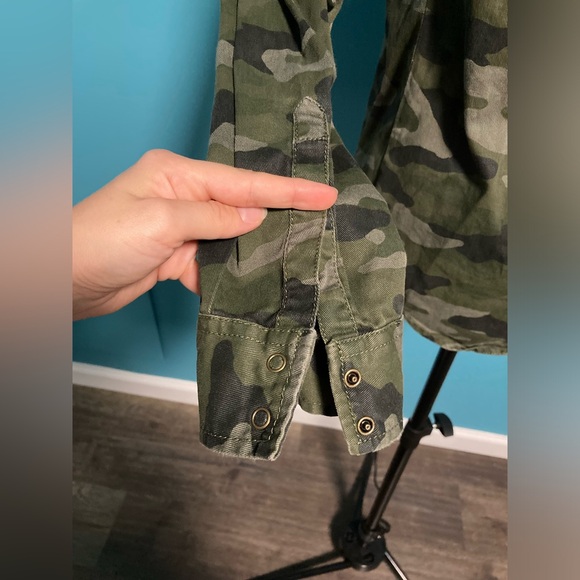 Arizona Jean Co. Y2K Camo Snap Up Denim Shirt / Light Jacket - Picture 3 of 10